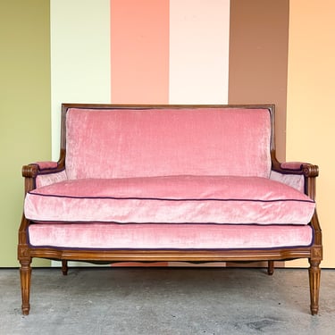 Pink Regency Style Settee