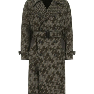 FENDI MAN Embroidered Polyester Blend Trench Coat