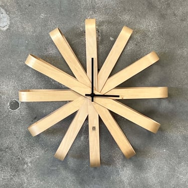 UMBRA Wood Ribbon Wall Clock