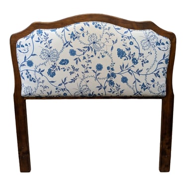 COMING SOON - Blue and White Upholstered Twin Headboard