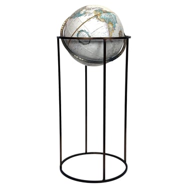Mid-Century Globe in a Bronze Stand in the manner of Paul McCobb