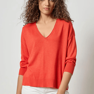 Lilla P | 3/4 Sleeve Drop Shoulder Sweater