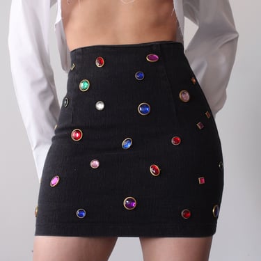 80s Jewel Miniskirt - W24