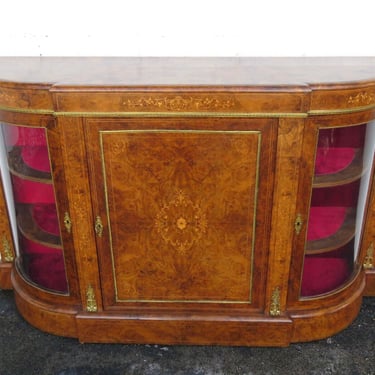 French Early 1900s Inlay Server Sideboard Buffet Console Cabinet 3760