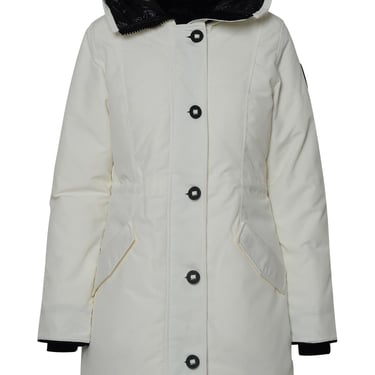 Canada Goose 'Rossclair' White Nylon Parka Woman