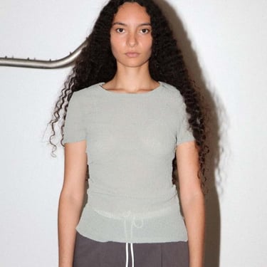 KkCo Gauze Ruched Tee - Ash