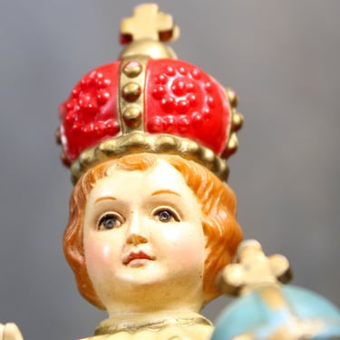 Vintage Infant of Prague Figurine | Mid-Century Religious Icon | Circa 1950s/1960s | Catholic Statue 