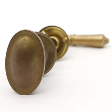 Vintage Oval Brass Knob & Lever Passage Door Knob Set