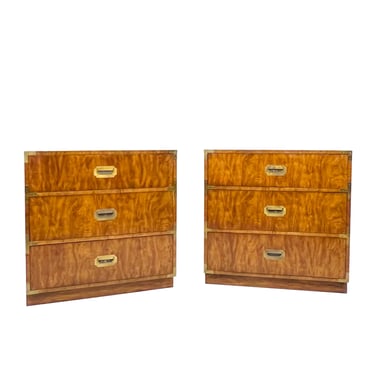 #1511 Pair of Campaign Style Bachelors Chests