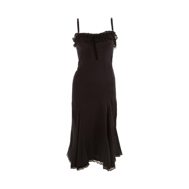 Dolce &amp; Gabbana Black Silk Corset Dress
