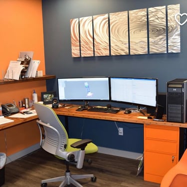 Two Piece L-shaped Desk. Reclaimed wood desk. Modern desk. Industrial desk. Corner desk. Rustic Desk. Executive desk. Computer desk 
