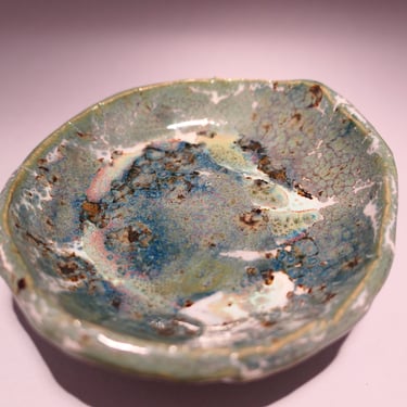 Handbuilt Ceramic Coordinating Shallow Bowls -Mini Ikebana Pot -Fine Ceramic Ware - Original Clay Art -Small Batch Handbuilt Pottery 