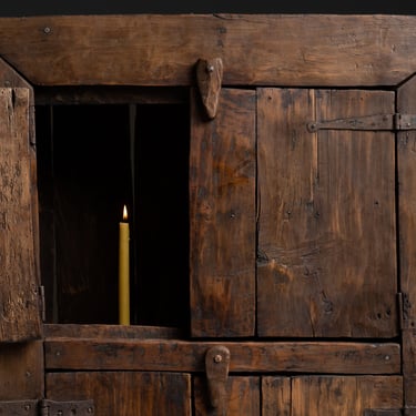 Primitive Wooden Cabinet Detail