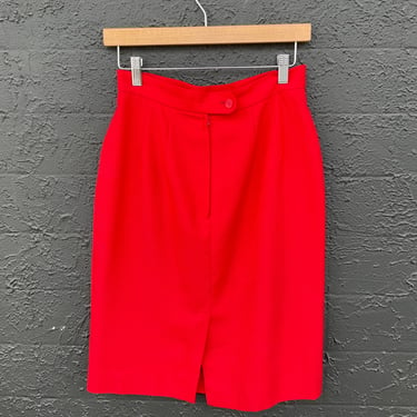 90s Red Pencil Skirt
