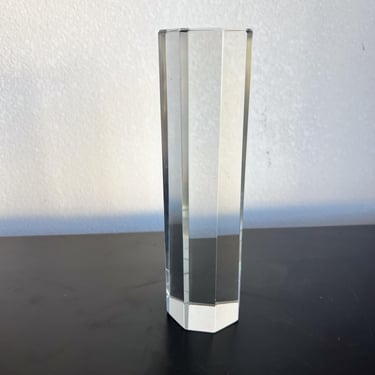 Crystal Glass Modern Paperweight Octagonal Pillar 