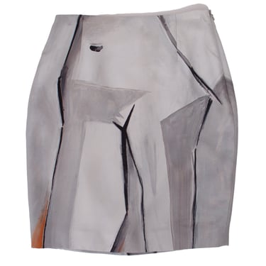 Moschino Couture Figural Sketch Skirt