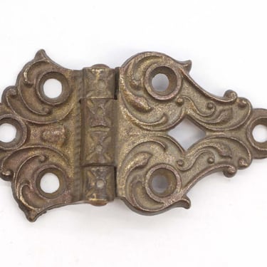 Antique 3.75 in. Victorian Bronze Offset Ice Box Hinge