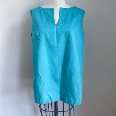 Vintage 1950s Teal Maternity Top / M 