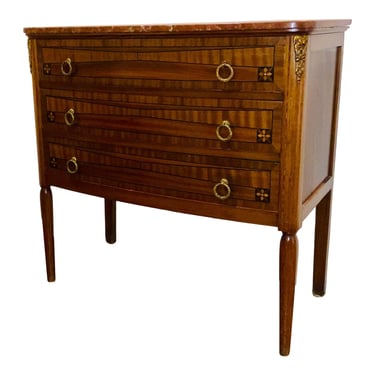 Antique French Mahogany With Inlay Chest of Drawers