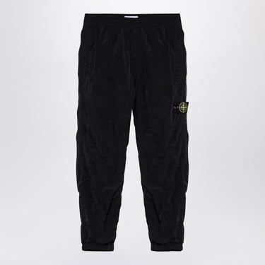 Stone Island Black Nylon Jogging Trousers Men