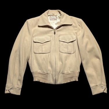 Vintage 1950s MCGREGOR Wool Ricky Jacket ~ size 38 / S to M ~ Work Wear ~ Rockabilly ~ Atomic Era 