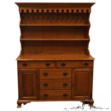 SPRAGUE & CARLETON Solid Hard Rock Maple Colonial Early American 56" Buffet w. Dutch Cupboard 