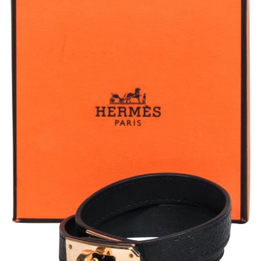 Hermes - Black Kelly Double Tour Bracelet