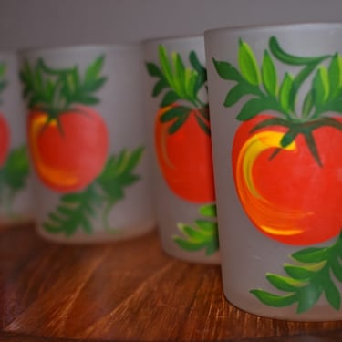 1960s Tomato Juice Glasses by Anchor Hocking Set of 4 