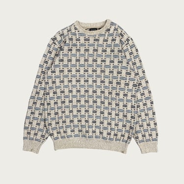 (M) Beige Weave Pattern Sweater