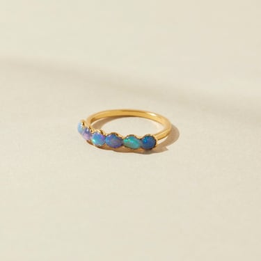 purple opal ring, october birthstone ring, stacking opal ring, handmade opal jewelry, raw opal gemstone ring, eternity fire opal ring 
