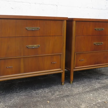 Mid Century Modern Large Nightstands Small Dressers Chests a Pair 5015