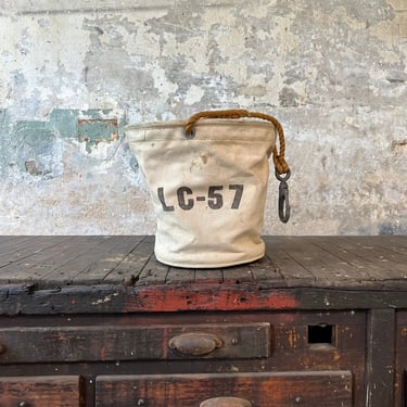 Vintage Lineman’s Bucket Tool Canvas Bag 