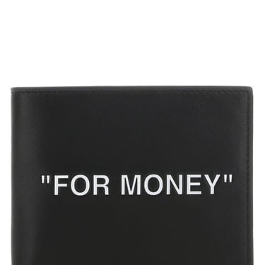 Off White Man Black Leather Wallet