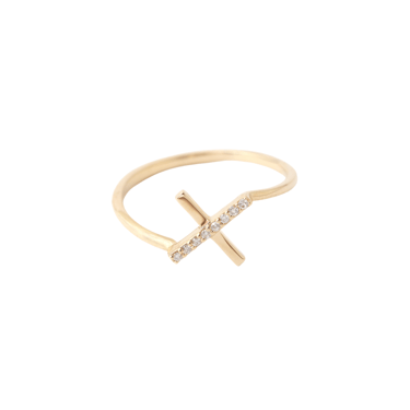 Pave X Marks The Spot Ring