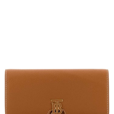 Burberry Unisex Caramel Leather Tb Wallet