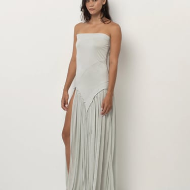 Lucile Maxi Dress in Silver