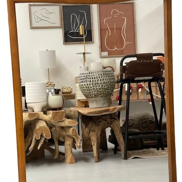 Free Shipping Within Continental US - Mid Century Modern Wood  Framed Mirror 