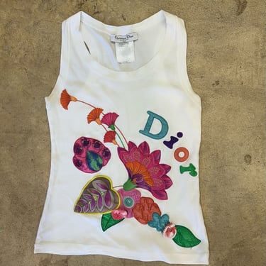 Christian Dior Embroidery Tank