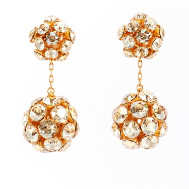 Champagne Disco Ball Drop Earrings