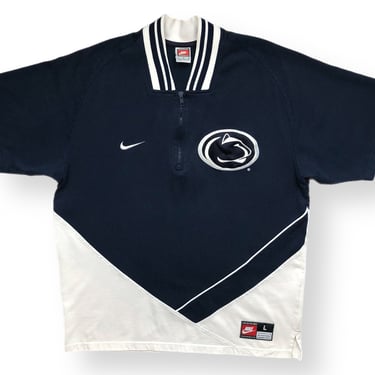 Vintage 90s Nike Team Sports Penn State University Nittany Lions Basketball Shooting/Warm Up Shirt Size Large/XL 
