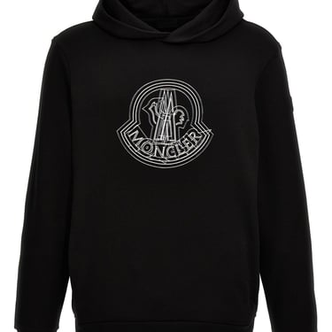 Moncler Men Front Embroidery Print Hoodie