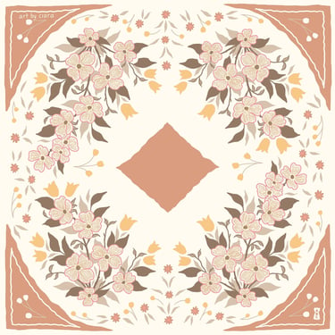 Cream Dogwood Bandana