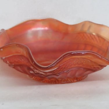Northwood Marigold Carnival Glass Ruffled Rim Small Candy Dish Bowl 3362B