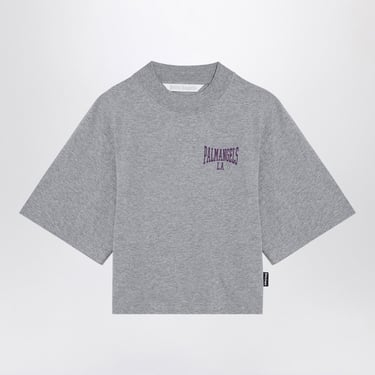 Palm Angels College T-Shirt Melange Grey/Violet Women