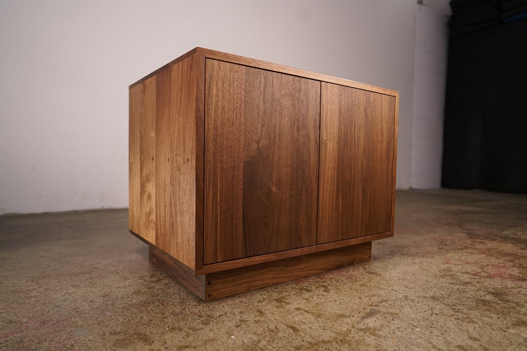 Connor Media Solid Hardwood Storage Modern Wood