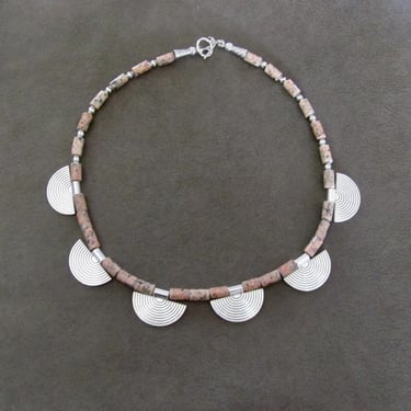 Silver and jasper southwest necklace 