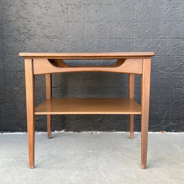 Wood With Formica 2- Tiered Side Table