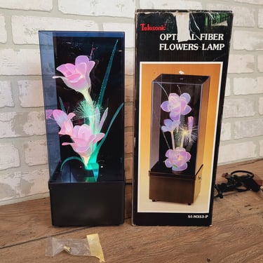 Vintage Telesonic Fiber Optic Flower Lamp 