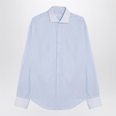 Prada Light Blue Cotton Shirt Men