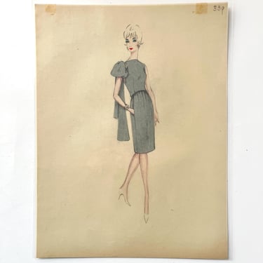 Geoffrey Beene  1960s Fashion Illustration Number 339 